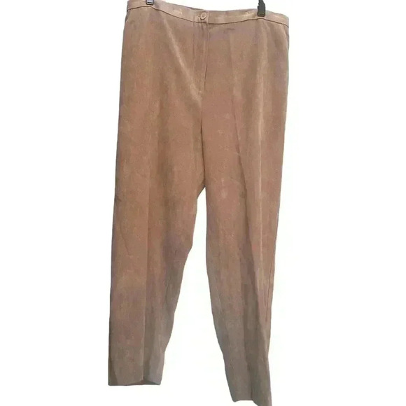 Vintage Bantry Bay Suede Brown Open Blazer Pants Set. Size XL Petite - Picture 6 of 6